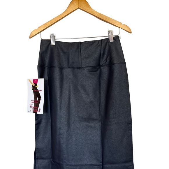 NWT Woman with Control Tummy Control Faux Leather Steel Pencil Skirt SP - Picture 4 of 4